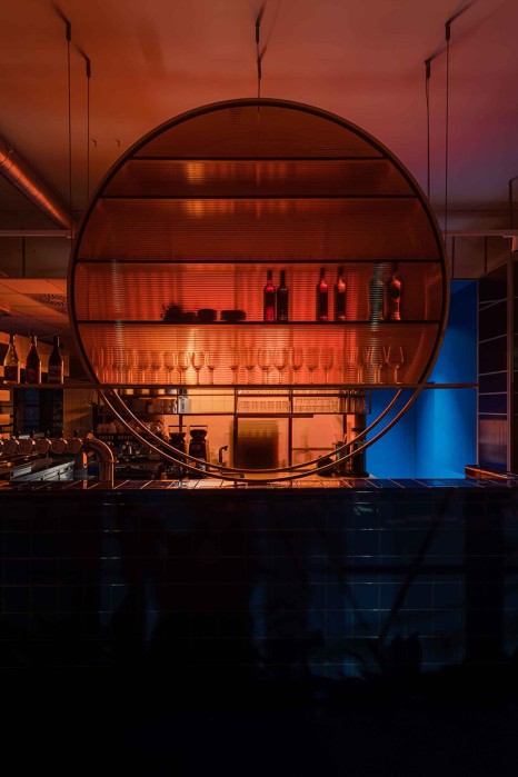 cobalt blue and warm orange tones pair up in