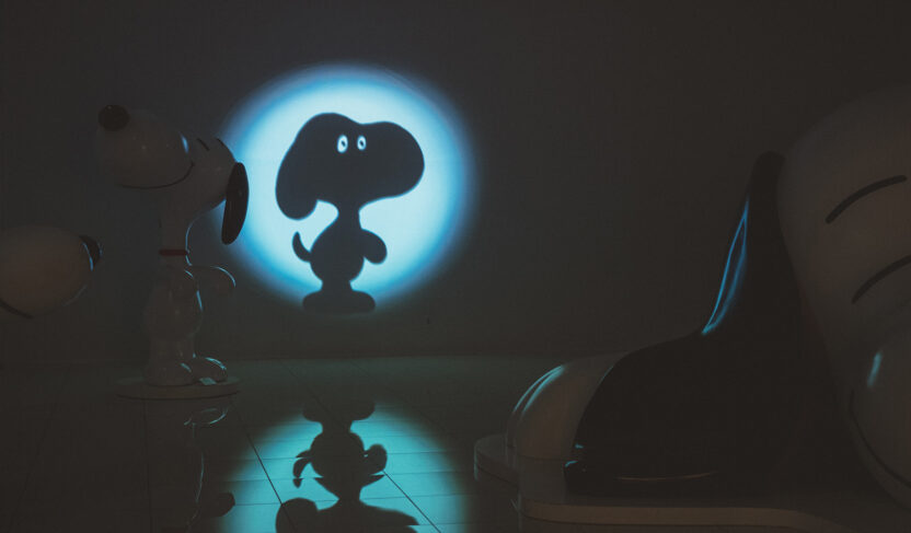 하이라이트로 손꼽히는 전시장 '스누피 룸'에는 영상, 조명, 음악을 더한 몰입형 콘텐츠를 새롭게 선보인다.