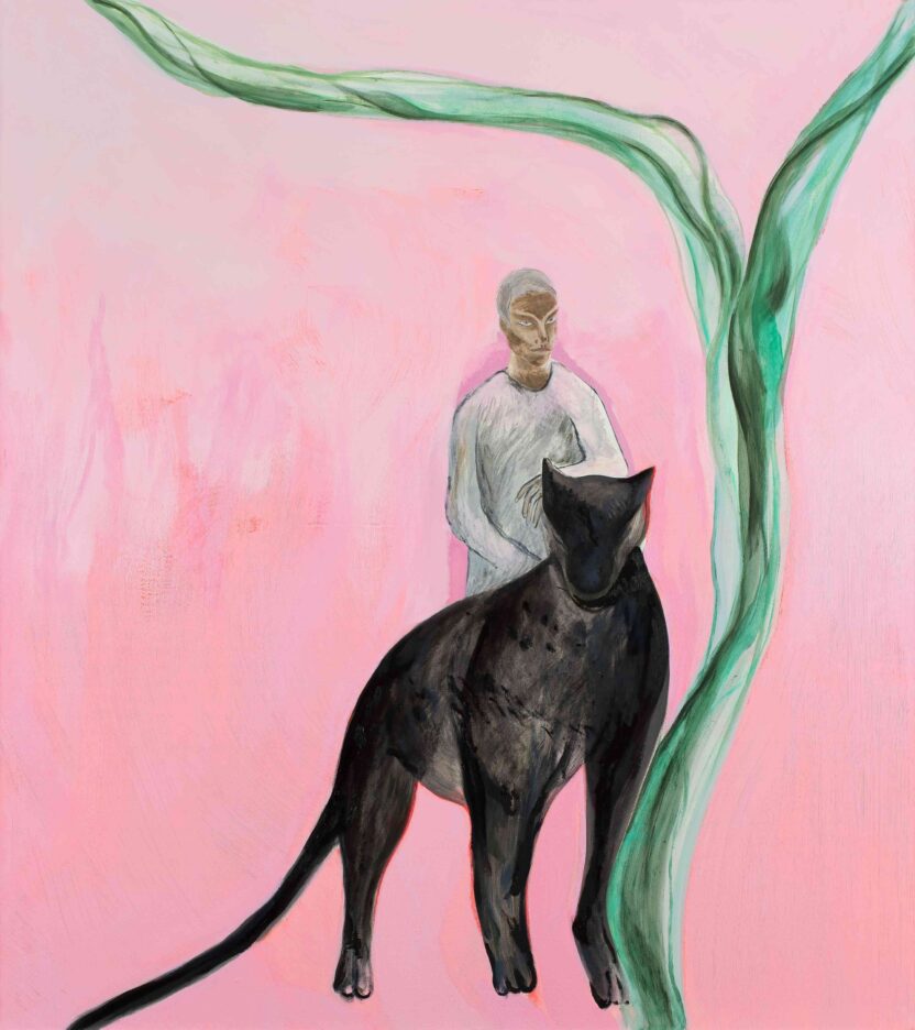 ArtBusan2024 Peres Projects Paolo Salvador %ED%8C%8C%EC%98%AC%EB%A1%9C %EC%82%B4%EB%B0%94%EB%8F%84%EB%A5%B4 Visitantes del oeste 2023 Oil on linen 170 x 150 cm 1