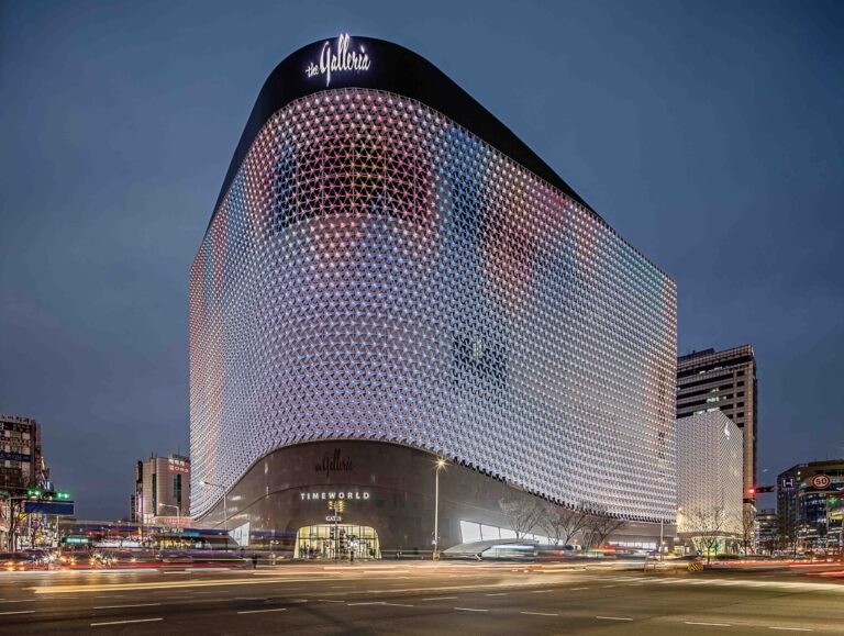 갤러리아백화점 타임월드점 미디어 파사드 디자인  