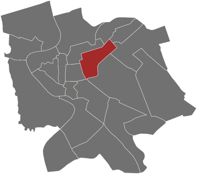 Rioni of Rome locator map with 2